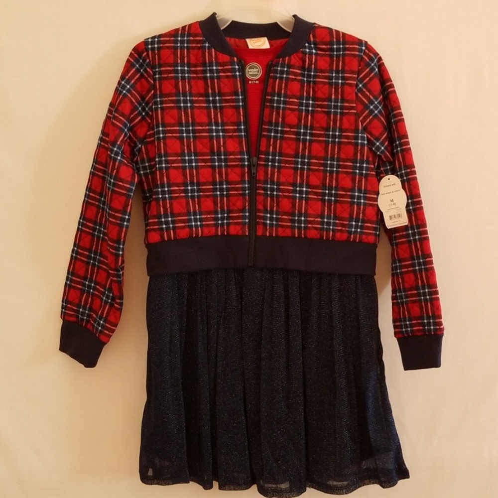Wonder Nation Girls Size M7/8 Dress Set